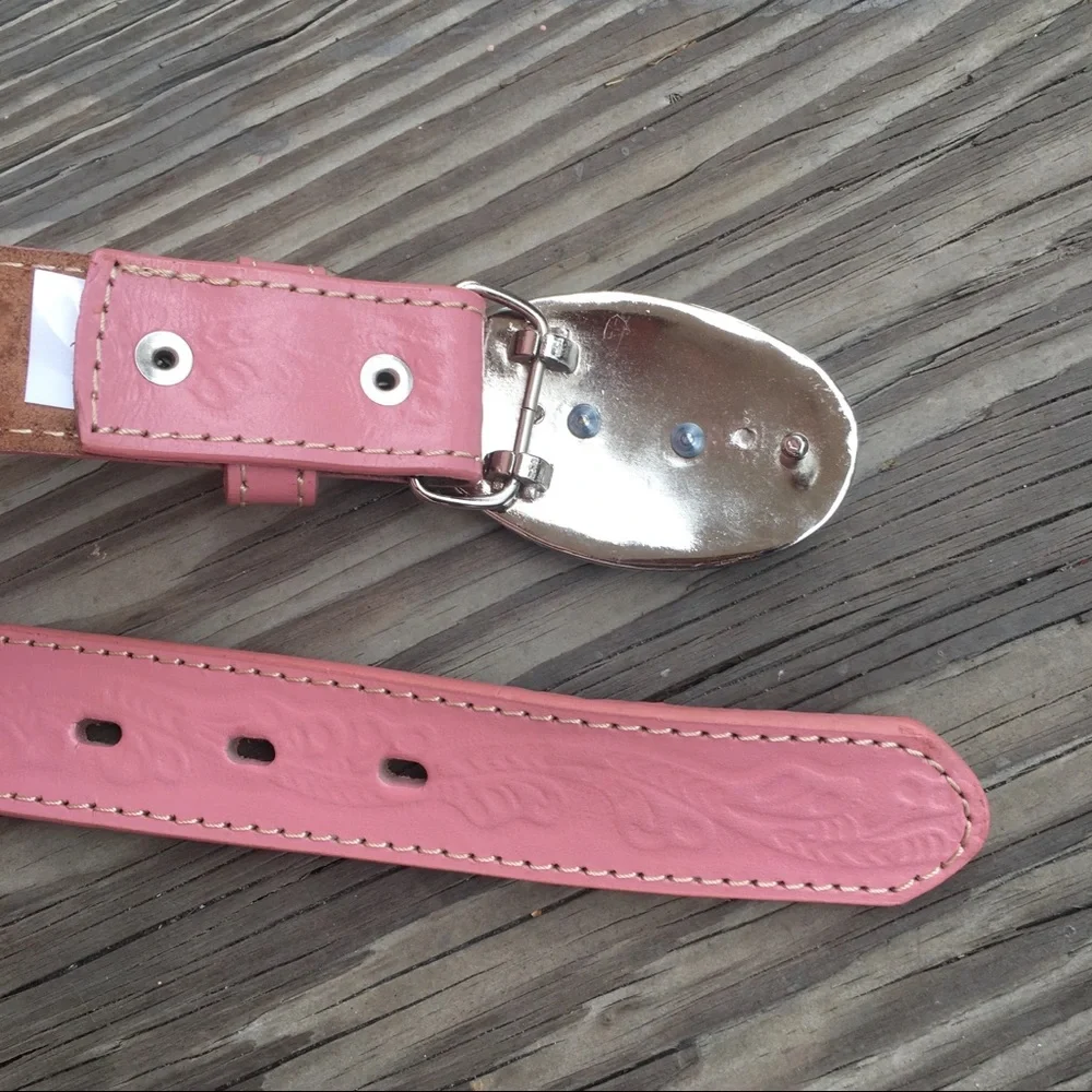 Nocona Pink Leather Western Belt with Buckle Horse Rodeo Child’s Toddler Kids